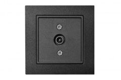 Розетка Телевизионная Проходная (TV) Антрацит LIREGUS EPSILON
