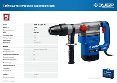 ЗУБР 45 мм, 1350 Вт, АВТ, перфоратор SDS-Max, Профессионал (ЗПМ-45-1350 ЭВ)