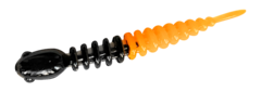Силиконовые приманки Trout Bait Chub 65 (65 мм, цвет: Чёрно-оранжевый, запах: чеснок, банка 12 шт.)