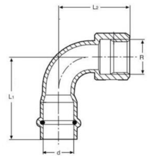 Valtec угольник пресс 22х1/2