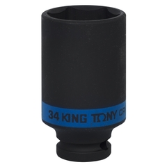 KING TONY (443534M) Головка торцевая ударная глубокая шестигранная 1/2", 34 мм