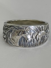 Огнегривый Конь (кольцо-тотем из серебра)
