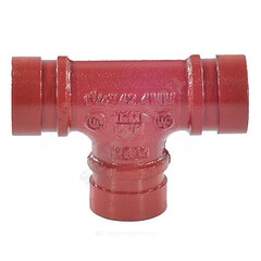 Тройник короткий под муфту грувлок XGQT03 Ду100 (Дн114) Ру20 LEDE