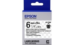 652004 Картридж EPSON с лентой LK2TBN (лента прозрачная 6мм, Прозр./Черн.)
