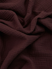 Ткань Муслин, 120 гр/м2, 100% хлопок, ш. 130 см, клюквенный