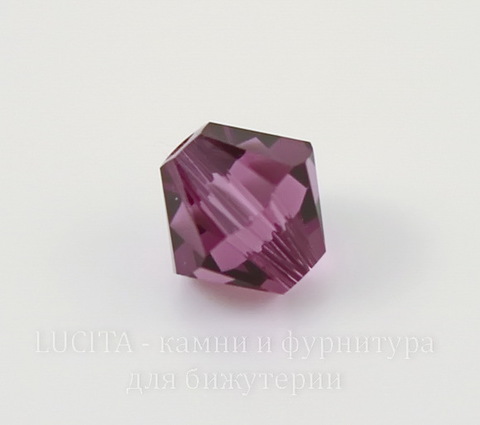 5328 Бусина - биконус Сваровски Amethyst 6 мм, 5 штук