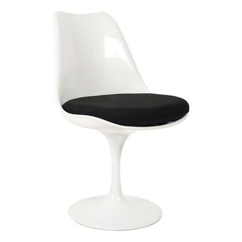 Стул Eero Saarinen Style Tulip Chair черная подушка