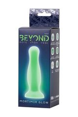 Зеленая, светящаяся в темноте анальная втулка Mortimer Glow - 12,5 см. - 