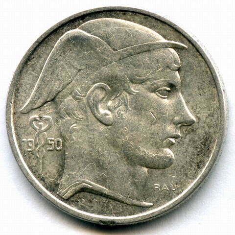 50 франков 1950. Бельгия (VF-XF)