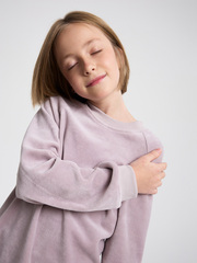 Велюровый комплект Mjölk (свитшот и брюки) White Sand