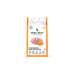 Сухой корм для собак крупных пород с индейкой, курицей, тыквой BOWL WOW 2кг