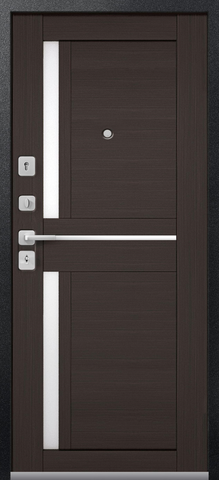 Теплая дверь входная Центурион С-102 (2025), 2 замка, 1,4 мм металл, (черный муар+темная лиственница) #3