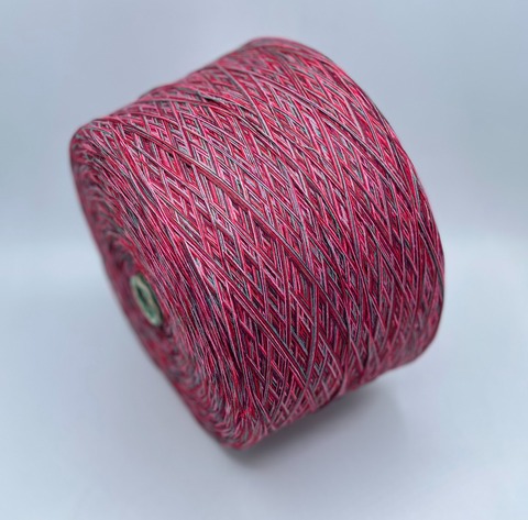 Авторская смотка (пр.Италия) 296м/100гр, Шерсть/Полиамид/Вискоза/Кашемир/Остальный волокна/Хлопок, цвет-Брусничная поляна, арт.36166