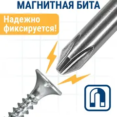 Бита отверточная ПРАКТИКА Профи PH-2 х  70 мм (2 шт) (915-533)