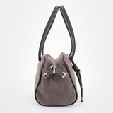 Сумка Саломея 501 эко-замша серый шоколад