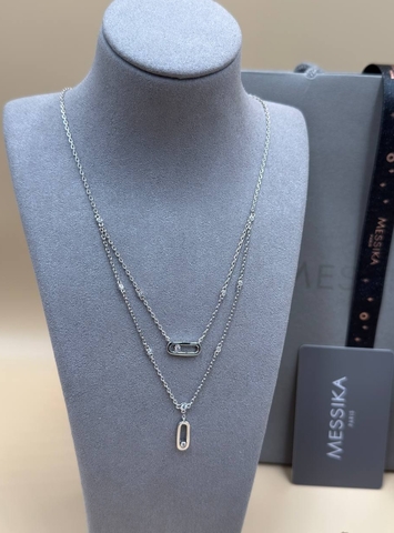 Двойное колье Messika в обсыпке VGOLD с двигающимися цирконами