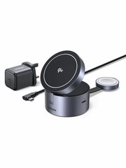 Беспроводное зарядное устройство UGREEN W712 (65148) 3-in-1 Magnetic Qi2 Wireless Charger 15W EU. Цвет: серый космос