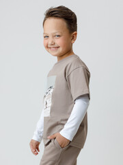 фуфайка  для мальчика  КР 302799/коричневый к624