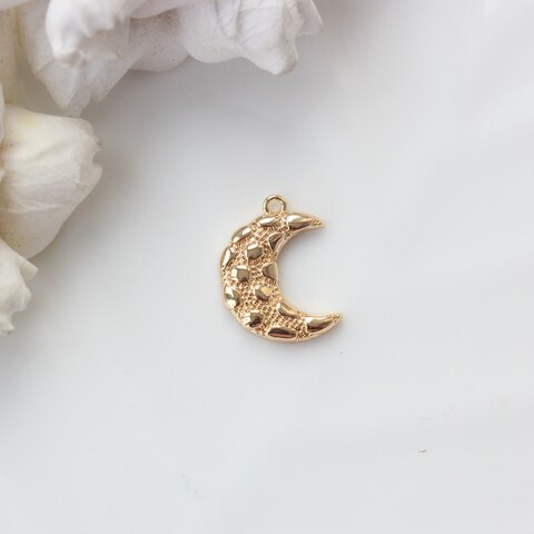 Подвеска Полумесяц фактурный, 20*15 мм, позолота П811