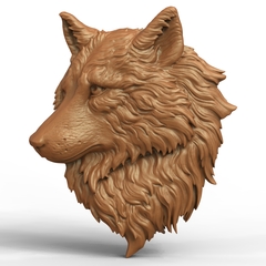 Силиконовый молд Волк (медальон) № 0484