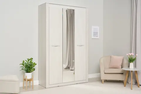 Шкаф трехстворчатый Монако ШК-38 ясень белый