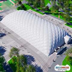 Надувной спортивный купол для футбола «Игровое Поле», 90×60×20 м