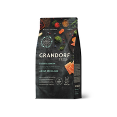 Сухой корм GRANDORF FRESH CAT Salmon STERILISED беззерновой, лосось с бататом для стерилизованных кошек, для здоровья кожи и шерсти или склонных к аллергии 2кг