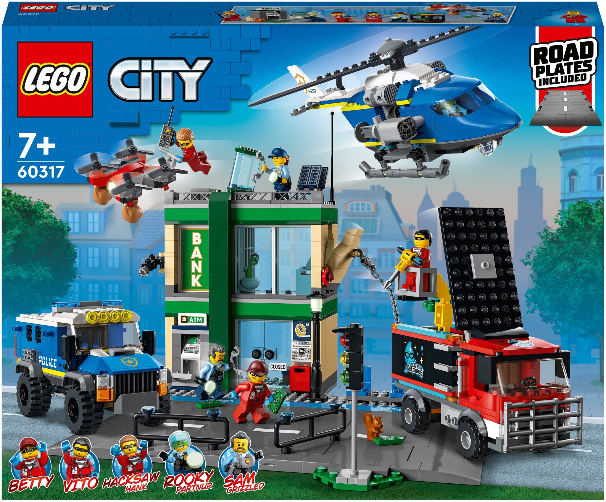 Конструктор LEGO City 60317 Полицейская погоня в банке 60317 купить в  интернет-магазине Layon.ru