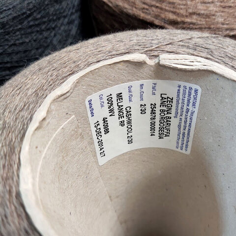 Меринос ZEGNA BARUFFA 2/30 CASHWOOL серо-коричневый меланж