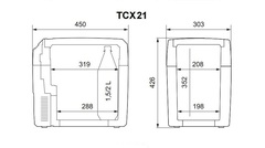 Термоэлектрический автохолодильник Dometic TropiCool TCX-21 (12V/24V/220V, 20л)