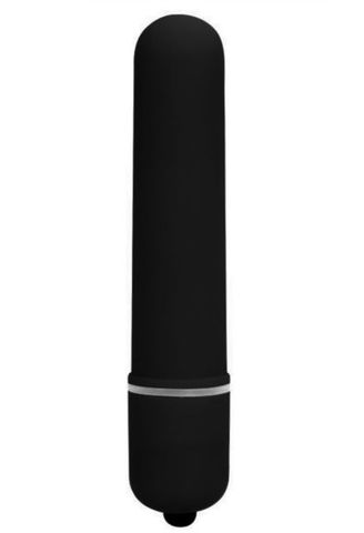 Черная вытянутая вибропуля - 10,2 см. - Baile BI-014192-0803