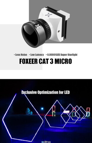 FPV камера Foxeer Micro Cat 3 Белая HS1258 0.00001lux Night