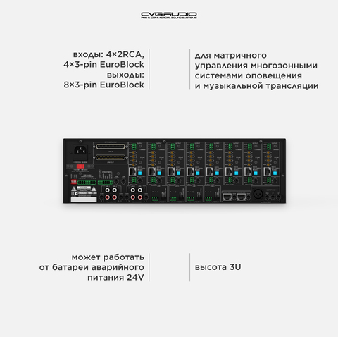 CVGAUDIO PMM-380 Профессиональный звуковой матричный предусилитель