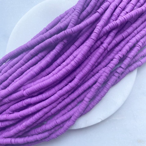Каучук фиолетовый, бусины 4 мм,  Ч070