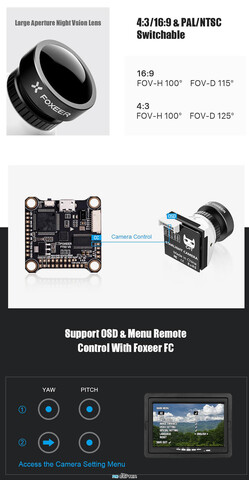 FPV камера Foxeer Micro Cat 3 Белая HS1258 0.00001lux Night