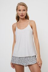 Пижама женская с шортами ARUELLE BELLA | Белый + серый