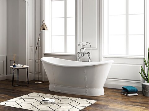 BelBagno BB33 Отдельностоящая, овальная акриловая ванна, встроенный слив 1680x785x700