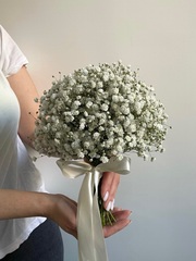Свадебный букет из гипсофилы