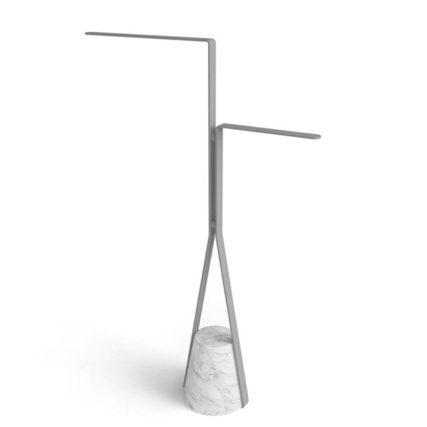 Almar HALO3B.5 Bianco opaco Antonio Lupi HALO Полотенцедержатель напольный 160х520х800 мм., база из мрамора Carrara satinato, структура Bianco opaco