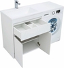 Aquanet 239215 Тумбас раковиной Токио 130 L напольная 1 ящик 2 фасада цвет белый глянец (239215)
