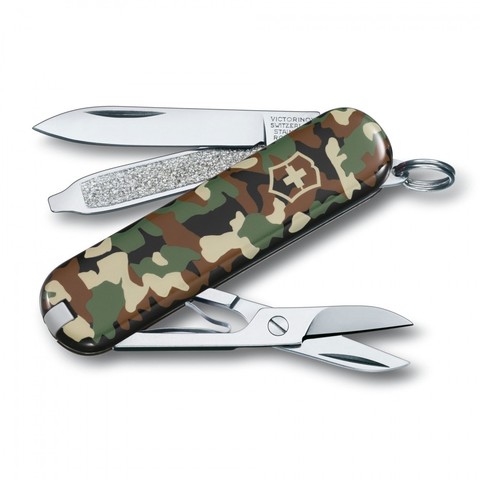 Складной нож-брелок Victorinox Classic Camouflage (0.6223.94) 58 мм., 7 функций, камуфляжная расцветка