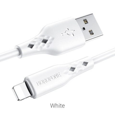 USB BOROFONE BX48, USB - Lightning, 2.4А, 1 м, белый