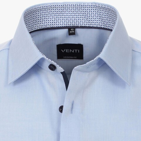 Сорочка Venti Modern Fit 103412600-115 голубая c цветной отделкой