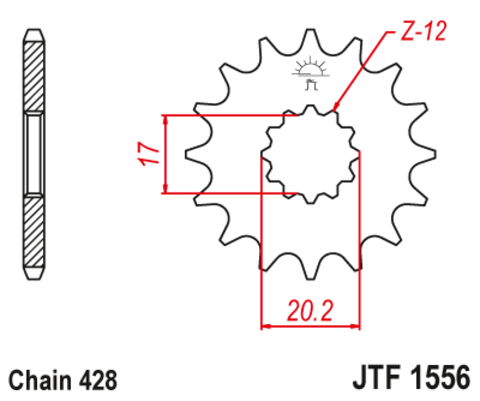 Звезда ведущая JTF1556-13