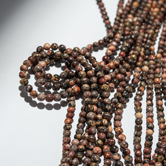 Риолит (яшма леопардовая), бусины в форме шара 4,5мм