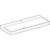 Раковина Geberit Xeno²: B=120см, T=48см, Отверстие под смеситель=По центру, Перелив=Без, Белый / Специальное керамическое покрытие KeraTect