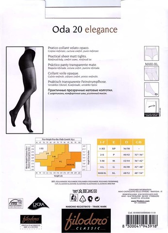 Женские колготки Oda 20 Elegance Filodoro