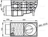 Ливнеотвод 300 × 155/110, подводка – боковая, серый, арт. AGV3S AlcaPlast