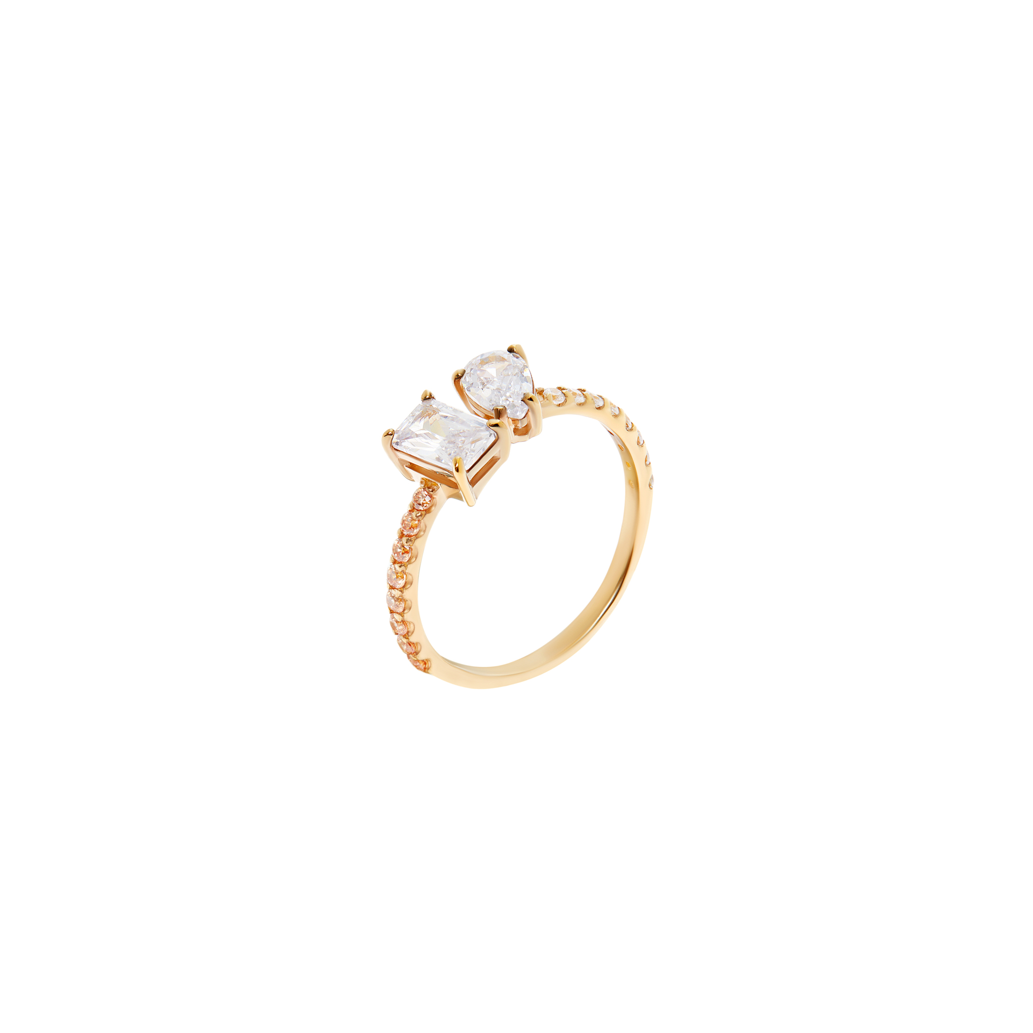 Two Gems Ring - Champagne