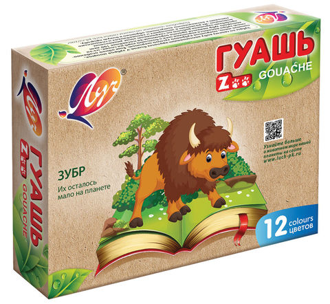 Quaş \  Гуашь Zoo 12 rəng